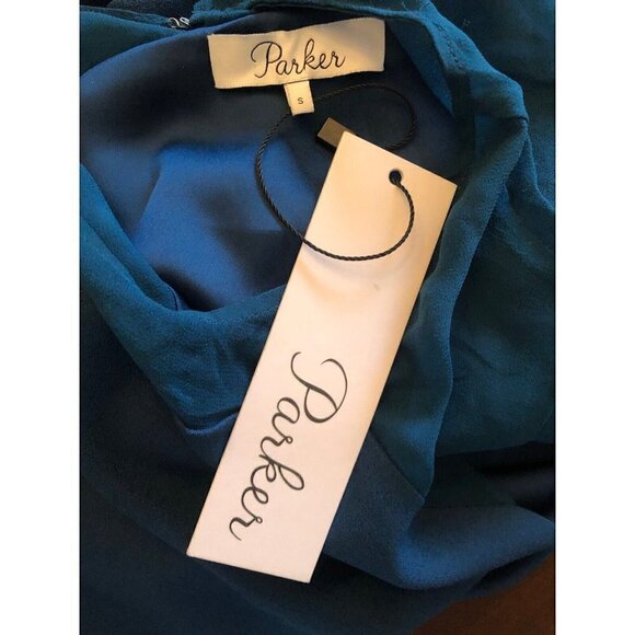 NWT Parker Womens Size S Silk Blend Arctic Blue Ziyan Sleeveless Dress - Picture 4 of 6